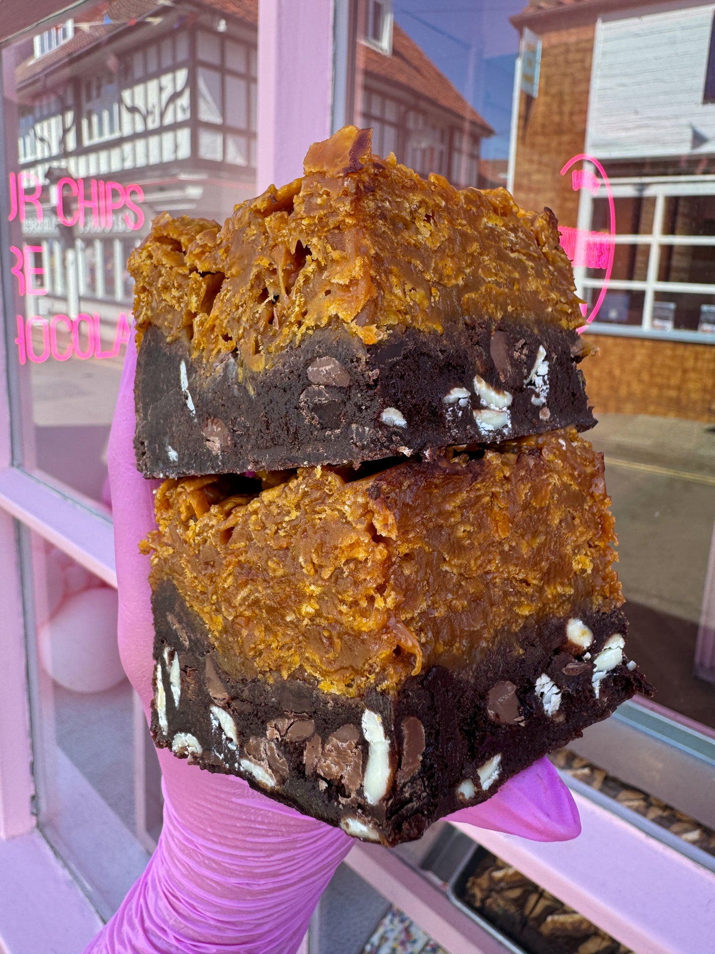 Caramel Cornflake Brownie